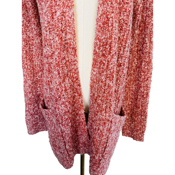 NWT Steve Madden S Cozy Coral/Mauve/Rust Chenille Womens Cardigan Sweater - Picture 6 of 10